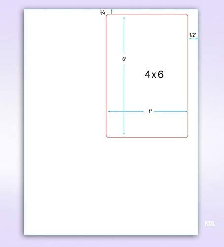 Integrated Label, 1 Label, 4" x 6", On The Top Right