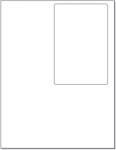 Integrated Label, 1 Label, 4" x 6", On The Top Right