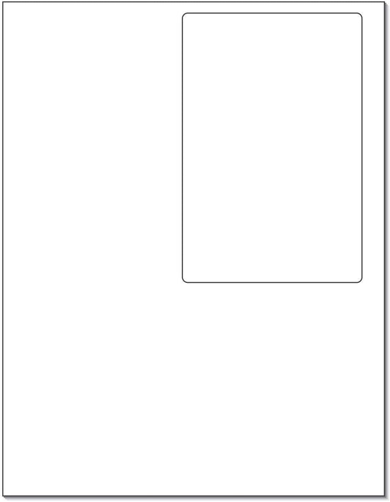 Integrated Label, 1 Label, 4" x 6", On The Top Right