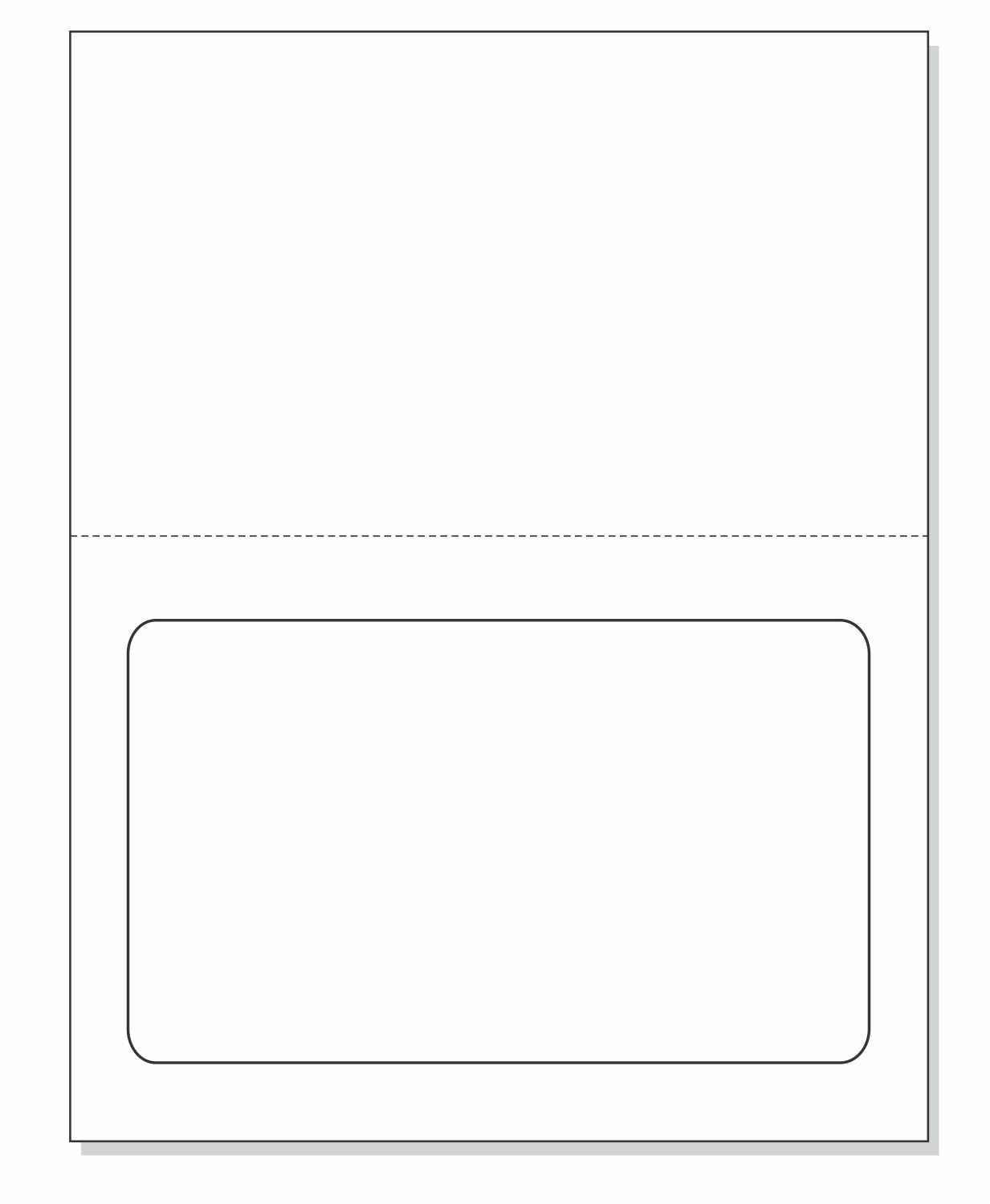 Integrated Label, 1 Label, 7-1/2" x 5-1/8", Centered On The Bottom