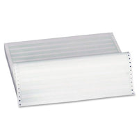14-7/8 x 11" Continuous Paper  15# 1 Part, 1/2" Blue Bar, No Side Perfs