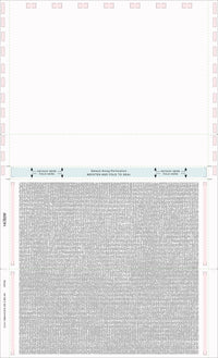 8 1/2″ x 14″ Pressure Seal Security, Uneven C fold with return Envelope with Blue Tint