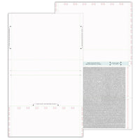 8 1/2″ x 14″ Pressure Seal Security, Uneven C fold with return Envelope with Blue Tint