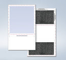 8 1/2″ x 14″ Pressure Seal Security, Uneven C fold with return Envelope with Blue Tint