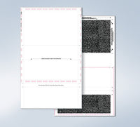 8 1/2″ x 14″ Pressure Seal Security Check Form  with Black Void, Uneven Z Fold