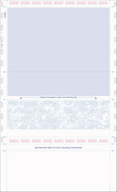 8 1/2″ x 14″ Pressure Seal Security Check Form  with Blue Void, Uneven Z Fold