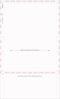 8 1/2″ x 14″ Pressure Seal Security Check Form  with Black Void, Uneven Z Fold
