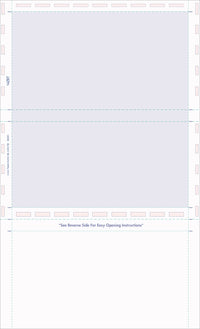 8 1/2″ x 14″ Pressure Seal Security Check Form  with Blue Void, Z Fold