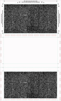 8 1/2″ x 14″ Pressure Seal Security Check Form  with Blue Void, Z Fold