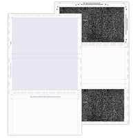 8 1/2″ x 14″ Pressure Seal Security Check Form  with Blue Void, Z Fold