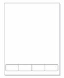 Integrated Label, 4 Labels, 2" x 1", Centered On The Bottom
