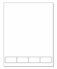 Integrated Label, 4 Labels, 2" x 1", Centered On The Bottom