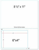 Integrated Label, 2 Labels, 6" x 4", On The Bottom Left