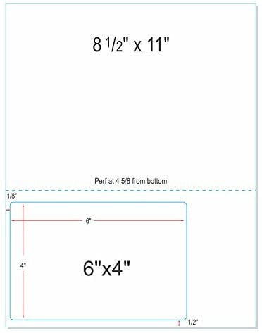 Integrated Label, 2 Labels, 6" x 4", On The Bottom Left