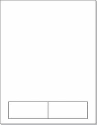 Integrated Label, 2 Labels, 3-1/2" x 2", Centered On The Bottom