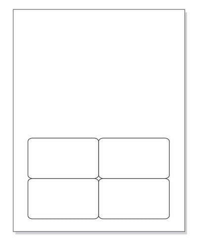 Integrated Label, 2 Labels, 3-1/2" x 2", Centered On The Bottom.