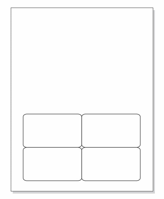 Integrated Label, 2 Labels, 3-1/2" x 2", Centered On The Bottom.