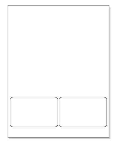 Integrated Label, 2 Labels, 4" x 2-1/2", Centered On The Bottom