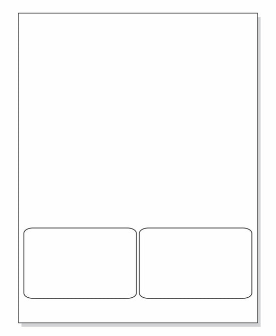 Integrated Label, 2 Labels, 4" x 2-1/2", Centered On The Bottom