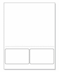 Integrated Label, 2 Labels, 4" x 2-1/2", Centered On The Bottom