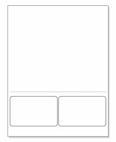 Integrated Label, 2 Labels, 4" x 2-1/2", Centered On The Bottom