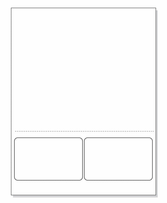 Integrated Label, 2 Labels, 4" x 2-1/2", Centered On The Bottom