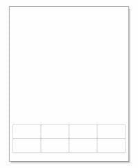 Integrated Label, 8 Labels, 2" x 1", Centered On The Bottom