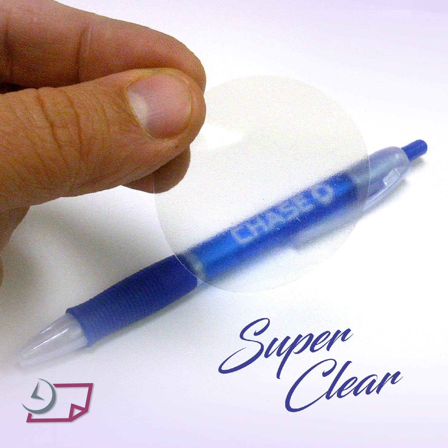 1.5" Round Translucent Wafer Seals, for Small Boxes & Envelopes