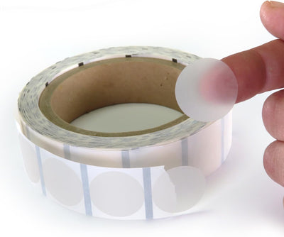 1.5" Round Translucent Wafer Seals, for Small Boxes & Envelopes