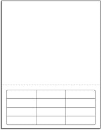 Integrated Label, 12 Labels, 2-1/2" x 3/4", Centered On The Bottom