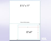 Integrated Label, 1 Label, 6" x 4", On The Bottom Right