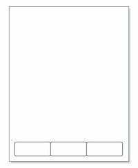 Integrated Label, 3 Labels, 2.562" x 1", Centered On The Bottom