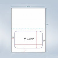 Integrated Label, 1 Label, 7" x 4.25", Centered On The Bottom