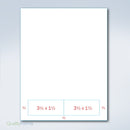 Integrated Label, 2 Labels, 3-1/2" x 1-1/2", Centered On The Bottom