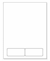 Integrated Label, 2 Labels, 3-1/2" x 1-1/2", Centered On The Bottom