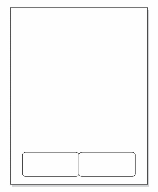 Integrated Label, 2 Labels, 3-1/2" x 1-1/2", Centered On The Bottom