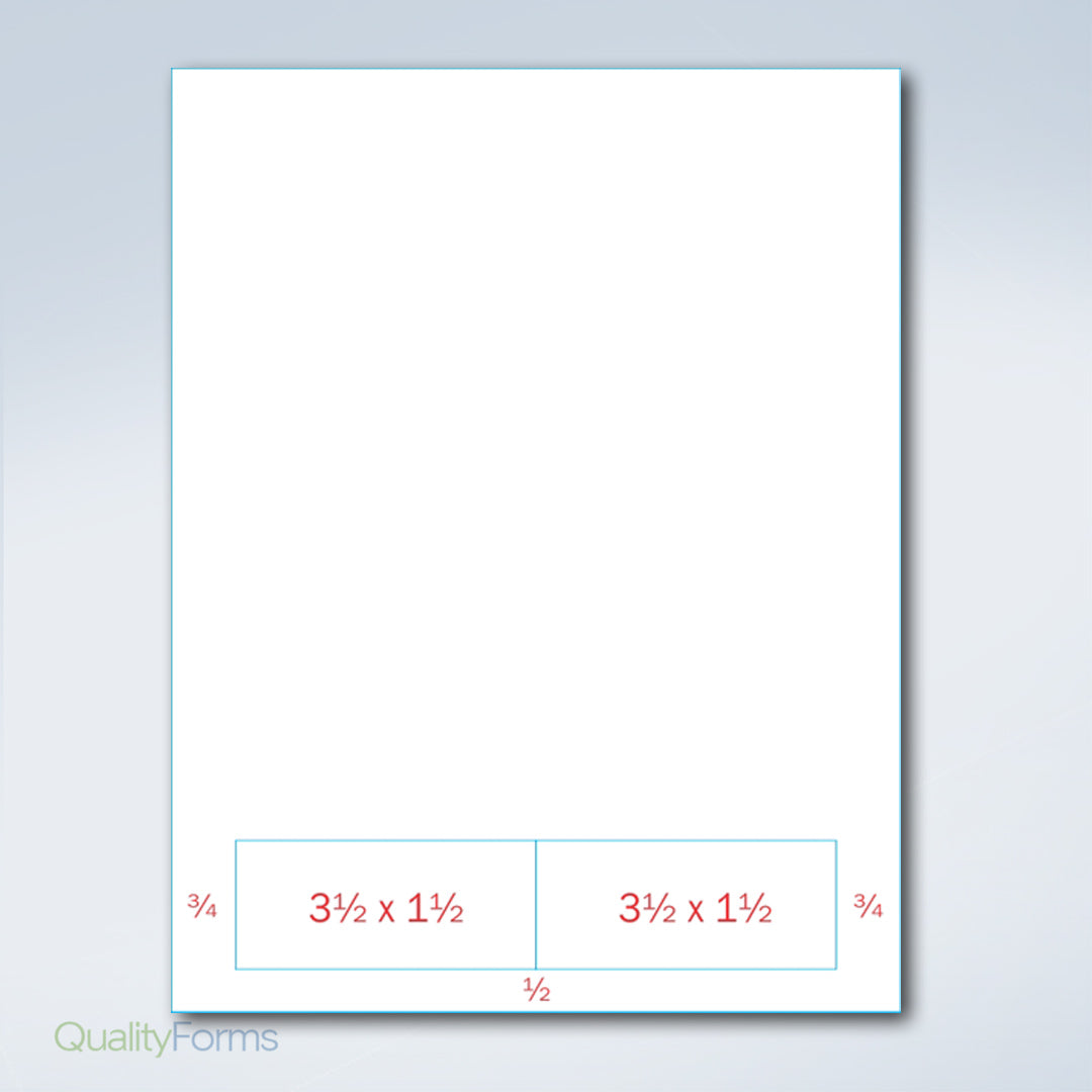 Integrated Label Form 2 Labels 3.5 x 1.5