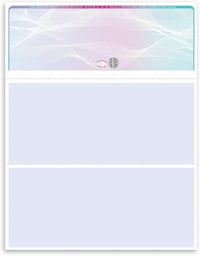 Blank Hologram Premium Laser Computer Checks, Three Colors - High-Security. Check on top.