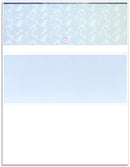 Blank Laser Top Check Paper, Blue/Green Prismatic