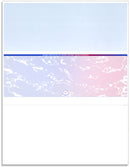 Blank Laser Middle Check Paper, Blue/Red Prismatic