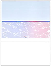 Blank Laser Middle Check Paper, Blue/Red Prismatic