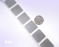 1" x 1" Silver Square Scratch Off  Label Stickers
