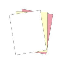 8-1/2 x 11" Plain Collated Paper, 3 Part, White, Canary & Pink (Not Carbonless)
