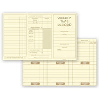 Pocket Size Weekly Time Cards, 8 x 5", Manila