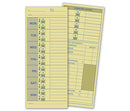 Weekly Time Card, Manila Tag Stock, 3 1/2 x 8 1/2"