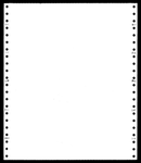 9-1/2 x 11" Continuous Paper, 20# White 1 Part with No Side Perfs