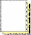 9-1/2 x 11" Continuous Paper, 15# 3 Part White, Canary & Pink with Side Perfs