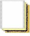9-1/2 x 11" Continuous Paper, 15# 4 Part White, Canary, Pink & Gold, with Side Perfs