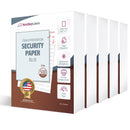 8-1/2" x 11" Security Paper, Unauthorized Pantograph, 1 Part, Light Blue