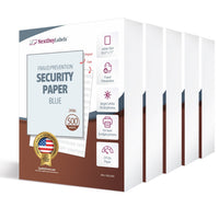 8-1/2" x 11" Security Paper, Unauthorized Pantograph, 1 Part, Light Blue